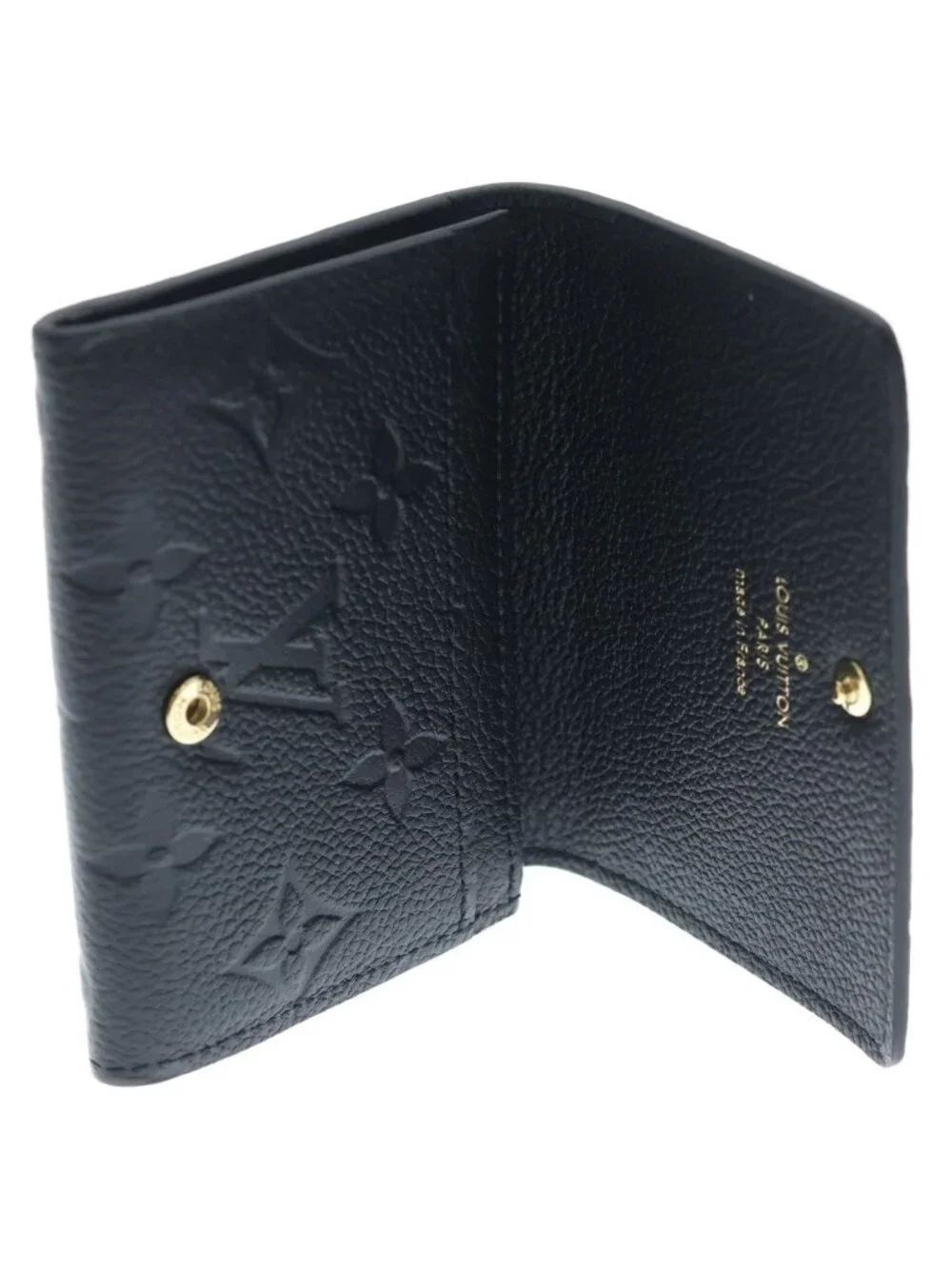 Louis Vuitton Monogram Empreinte Envelope Business Card Holder Case Black